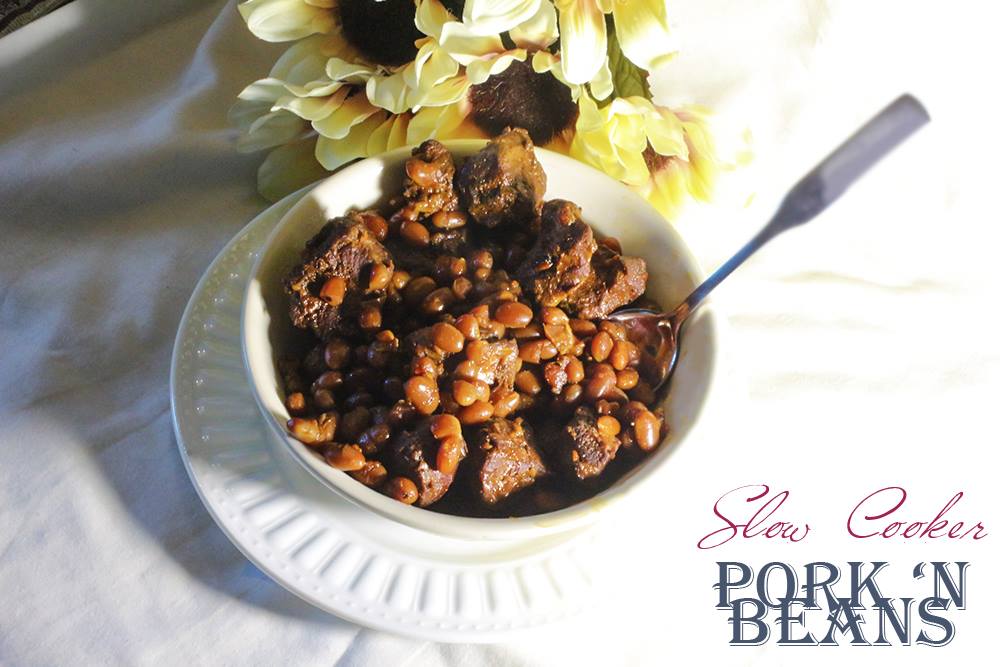 slow cooker pork and beans