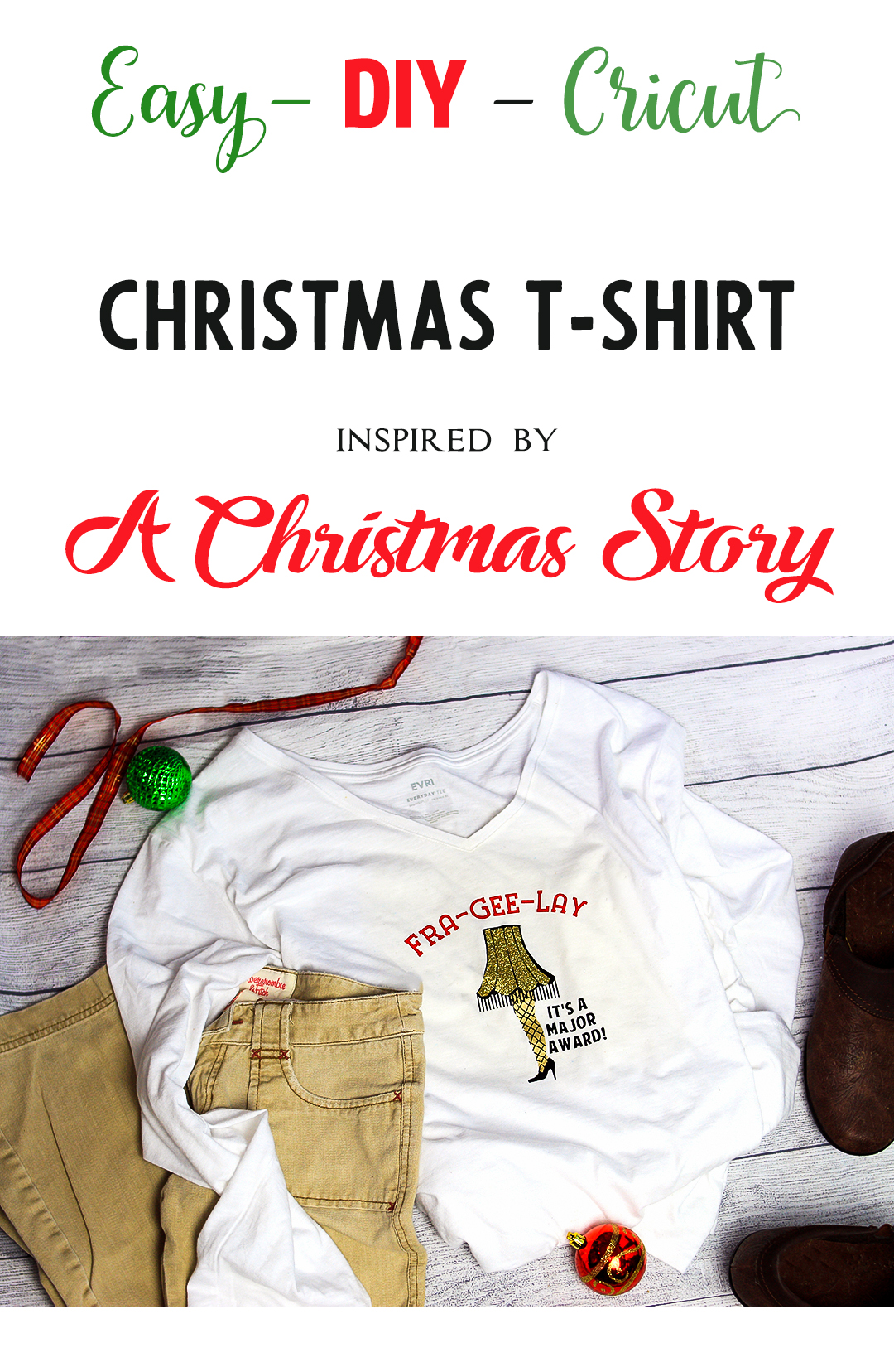 if you love the holidays and the classic movie, a christmas story, then you're going to love this easy christmas shirt i'm sharing today. be sure to check out the other cricut diy christmas shirt designs too!
